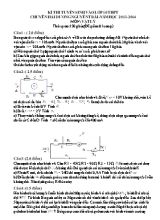 Đề thi tuyển sinh vào lớp 10 THPT chuyên Hải Dương Nguyễn Trãi - Năm học 2013- 2014 môn Vật lý
